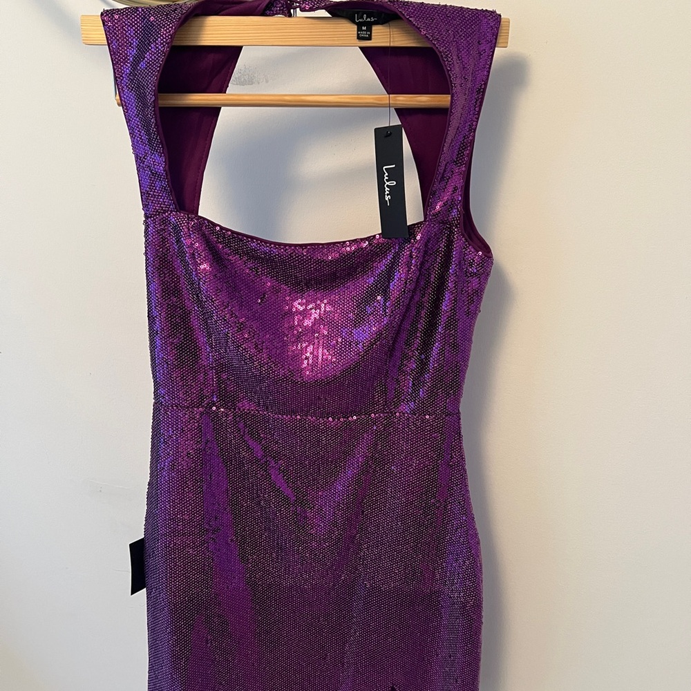Lulu's Shimmering Purple Mini Dress